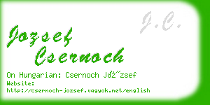 jozsef csernoch business card
